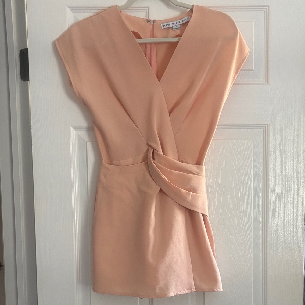HYFVE Peach Mini Wrap Dress/Skort
